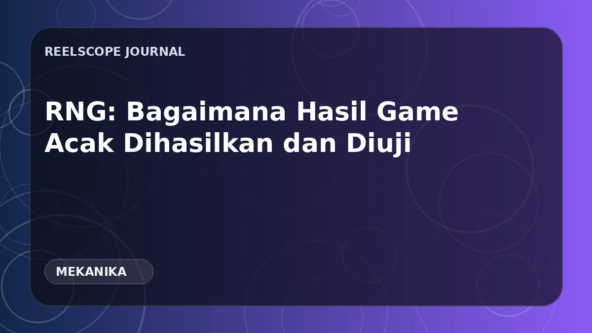RNG: Bagaimana Hasil Game Acak Dihasilkan dan Diuji
